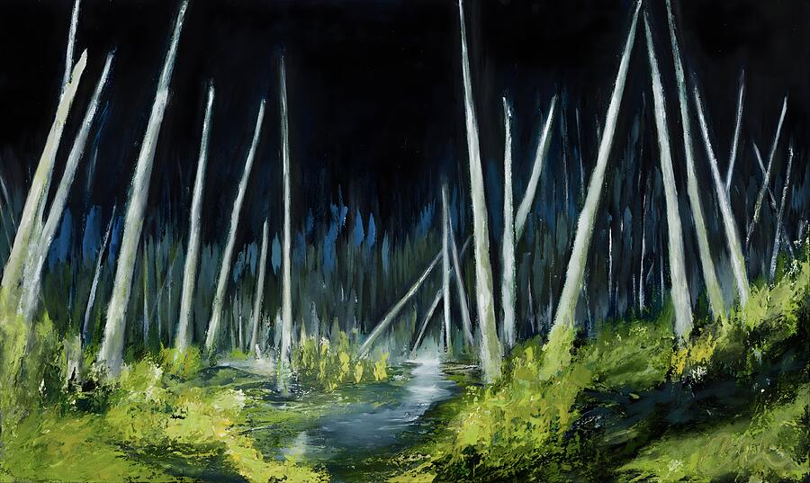 The Pines — abstract painting by Charlene Falk